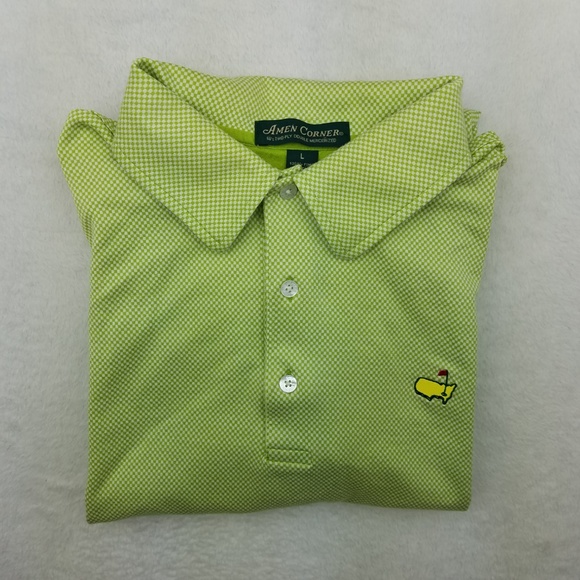 Amen Corner Masters Green Golf Polo Large - Picture 1 of 6